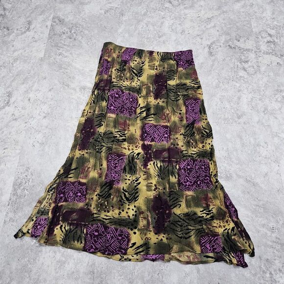 Dressbarn‎ Women Skirt Large Multicolor Geometric Midi Boho - Picture 9 of 9